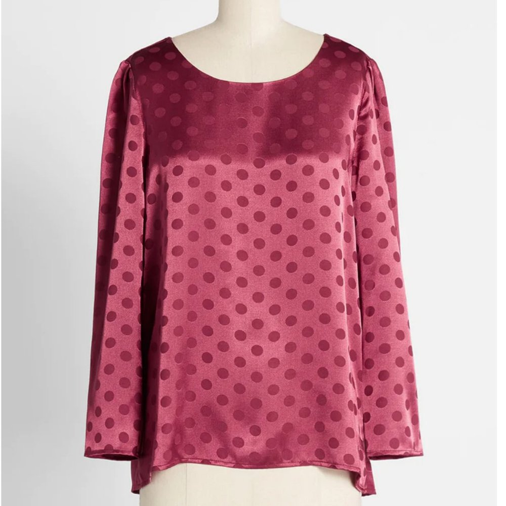 Modcloth Feelin' A Little Dotty Blouse